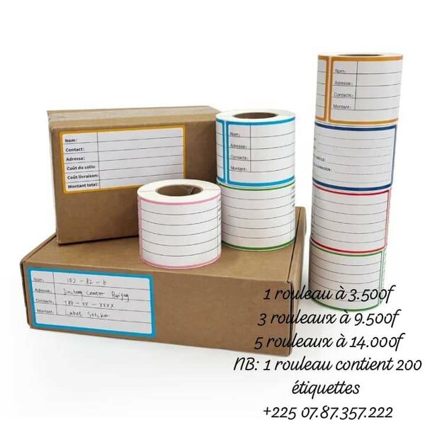 Étiquettes d'expédition adhésives