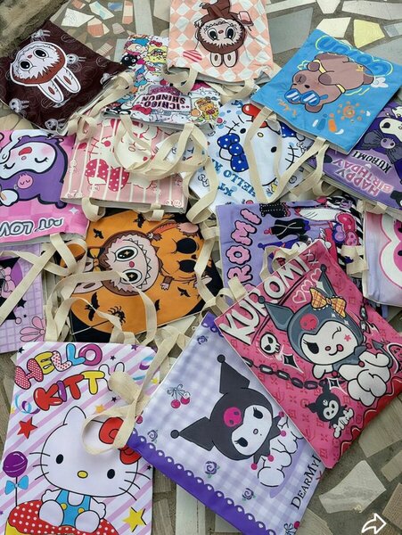 Sacs en toile à motifs kawaii