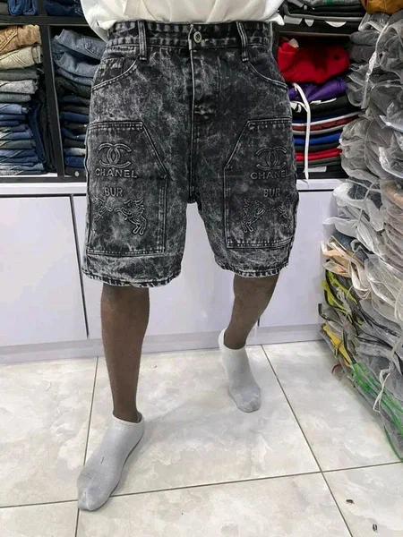 Shorts en jean délavé mode