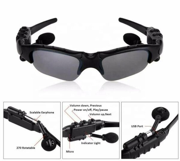 Wireless glasses headset
