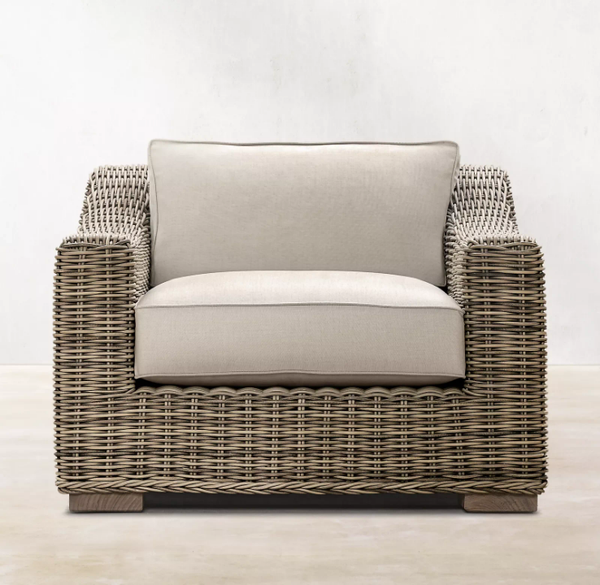 Fauteuil en rotin tressé