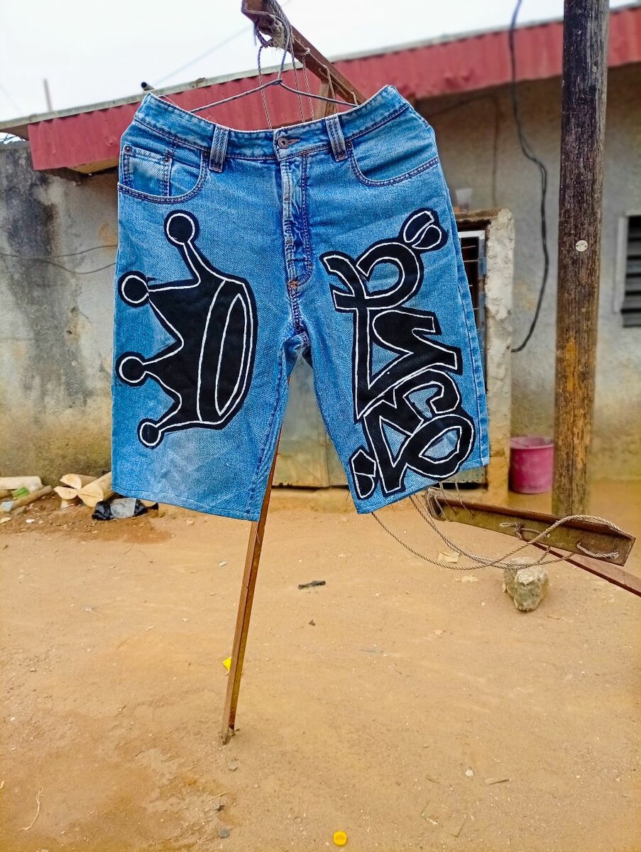 Shorts en denim imprimé pour enfants