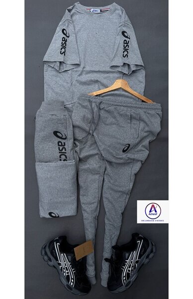 Ensemble survêtement gris Asics pour homme