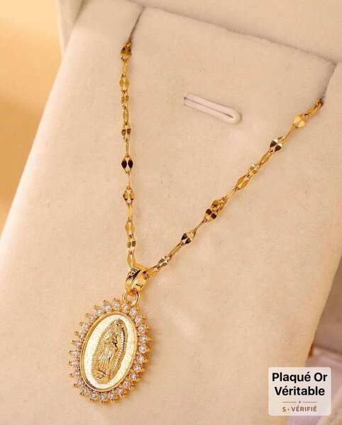 Collier Plaqué Or Vierge Miracle