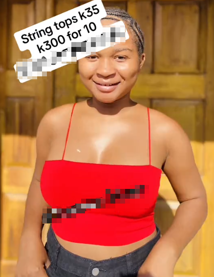 Women's top with thin straps