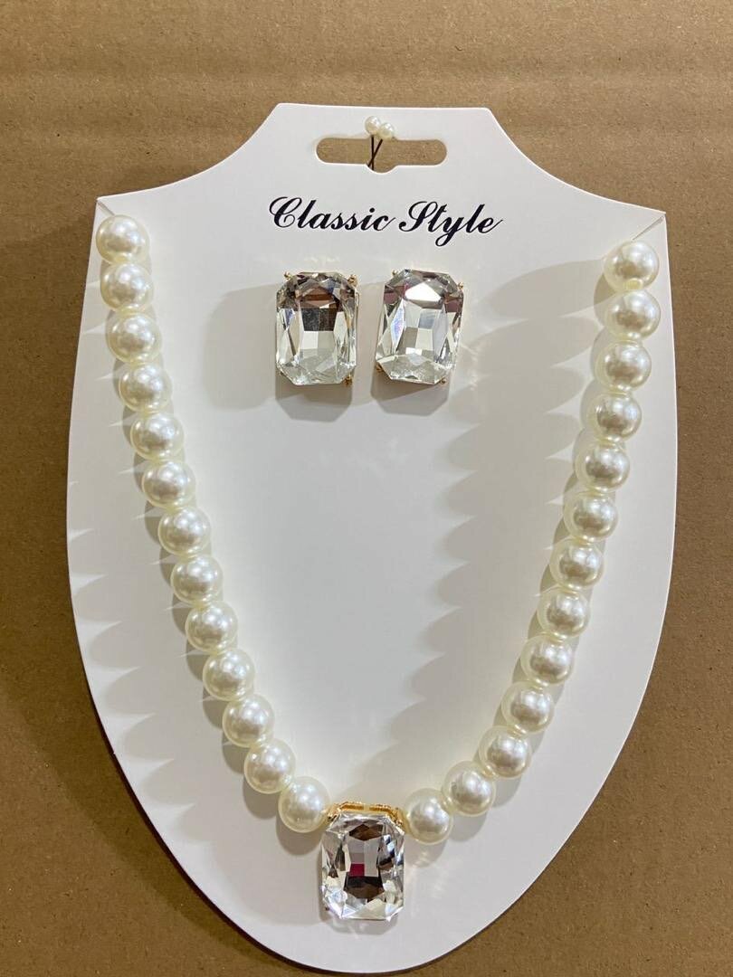 Collier et Boucles Luxe Perles