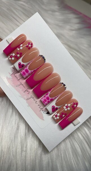 Ongles Press-Ons Floraux