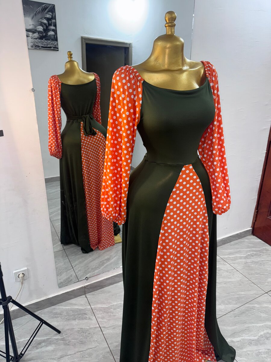 Robe élégante à manches longues