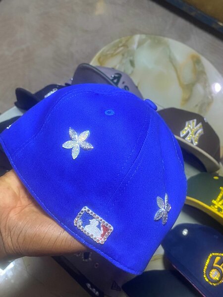 Casquette NY bleu brillant