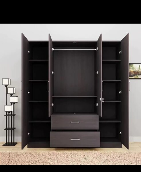 Armoire 3 portes avec 2 tiroirs