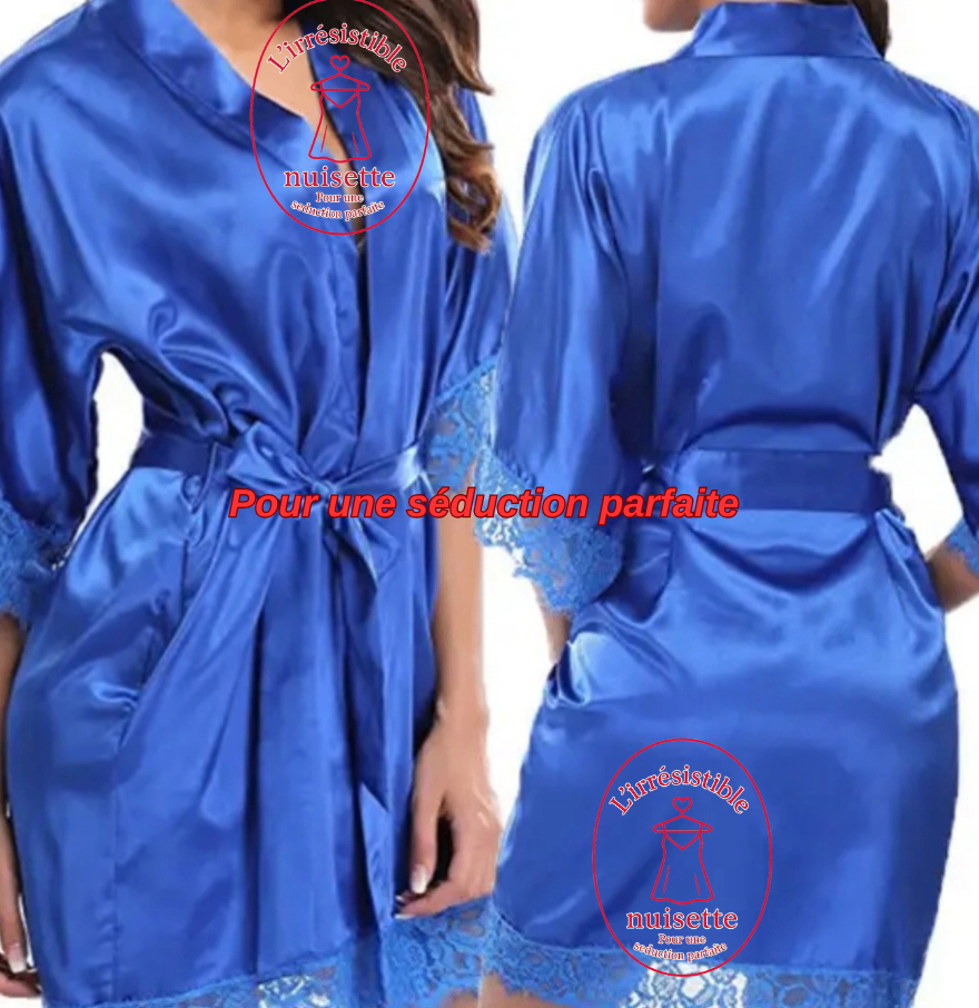 Peignoir Satiné Élégant Femme