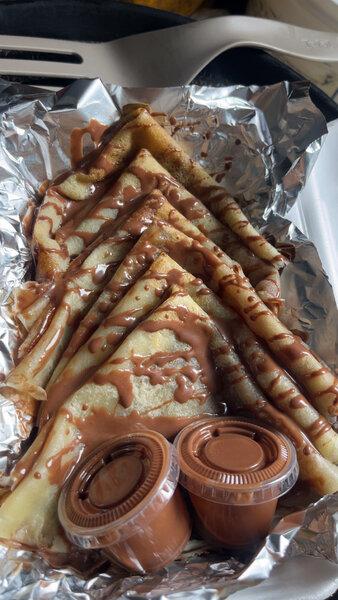 Crêpes sucrées au chocolat