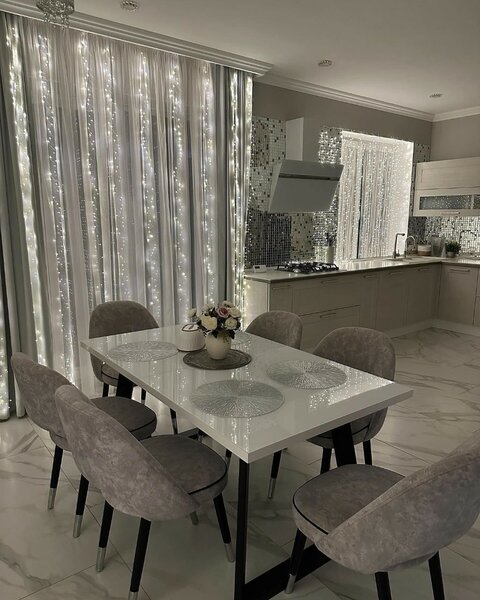 Гирлянда штора хвойная лапа