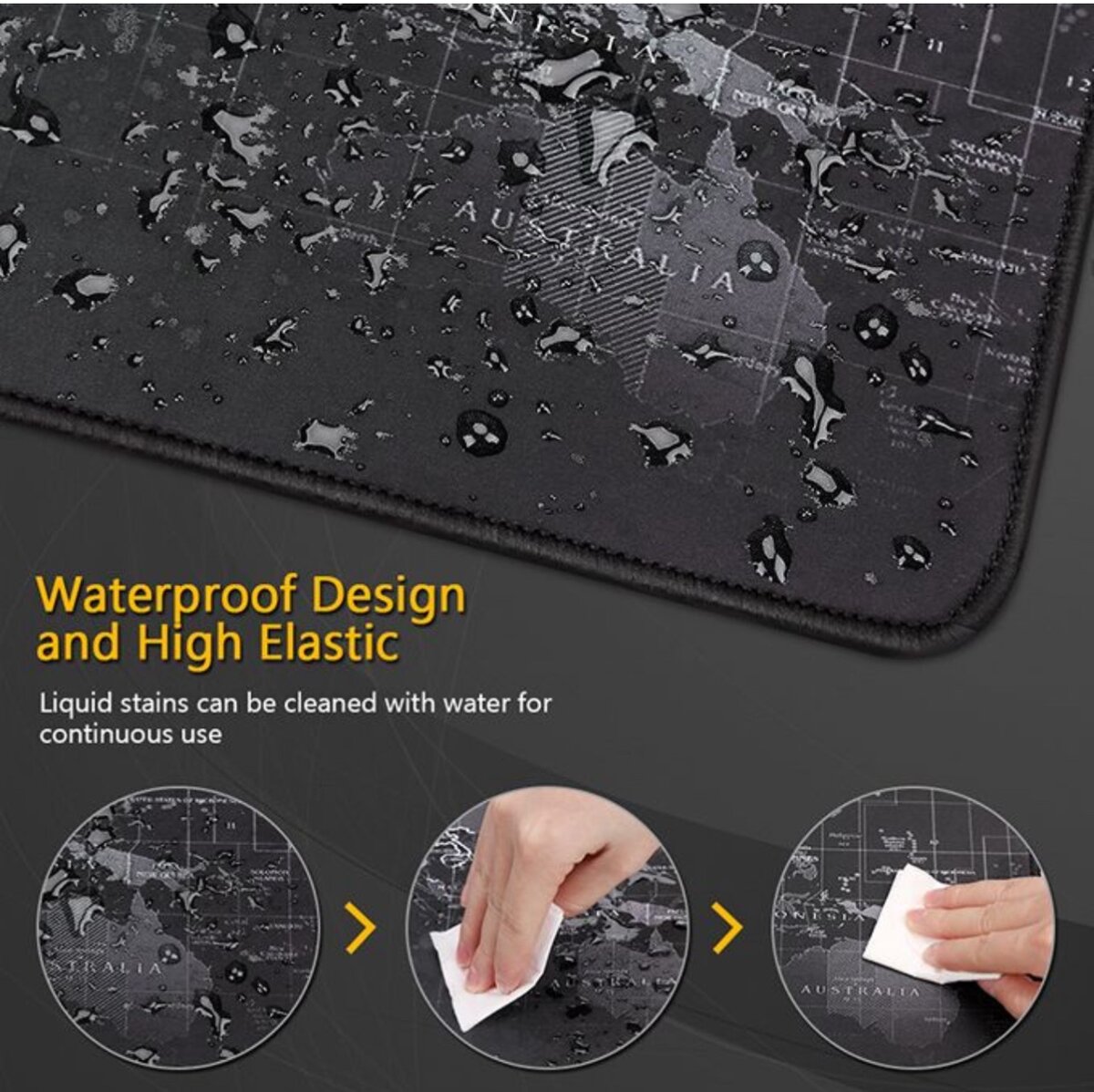 Tapis De Souris Modèle Carte Du Monde 900 * 400 Mm