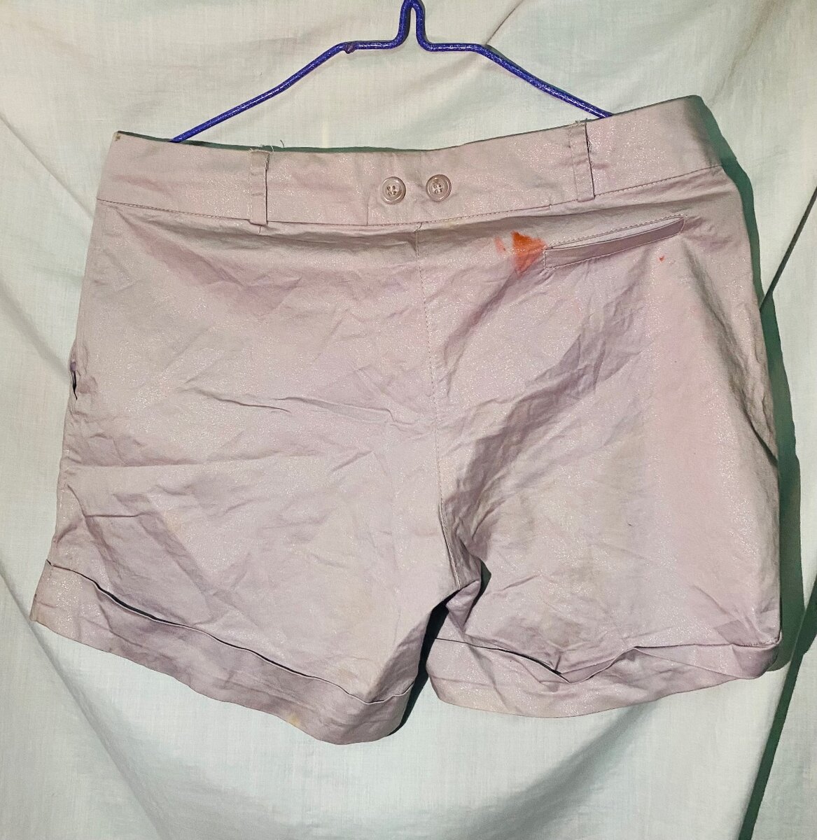 Shorts en coton rose clair