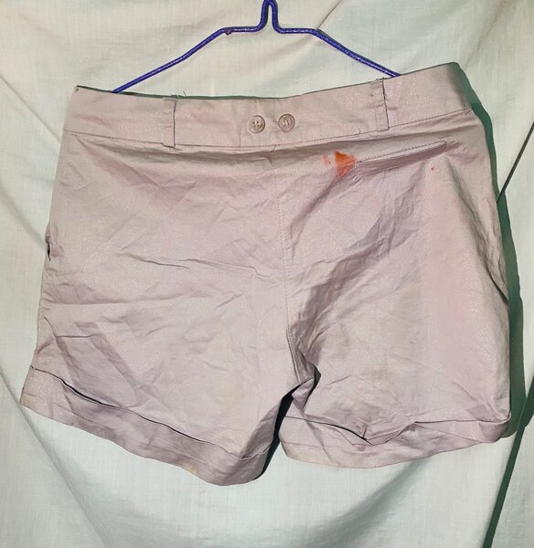 Shorts en coton rose clair