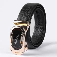 Montre ceinture en cuir noir avec boucle Jaguar