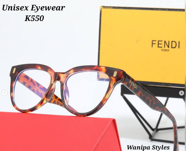 Men's and Women's leopard print eyewear Fendi 