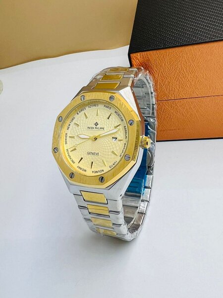 Montre homme élégante bicolore