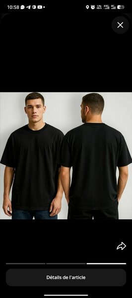 T-shirt noir basique homme