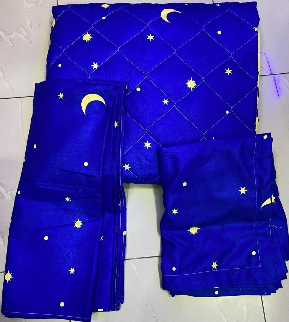 Beddings (1 Bedsheet, 4 Pillowcases and 1 Comforter)