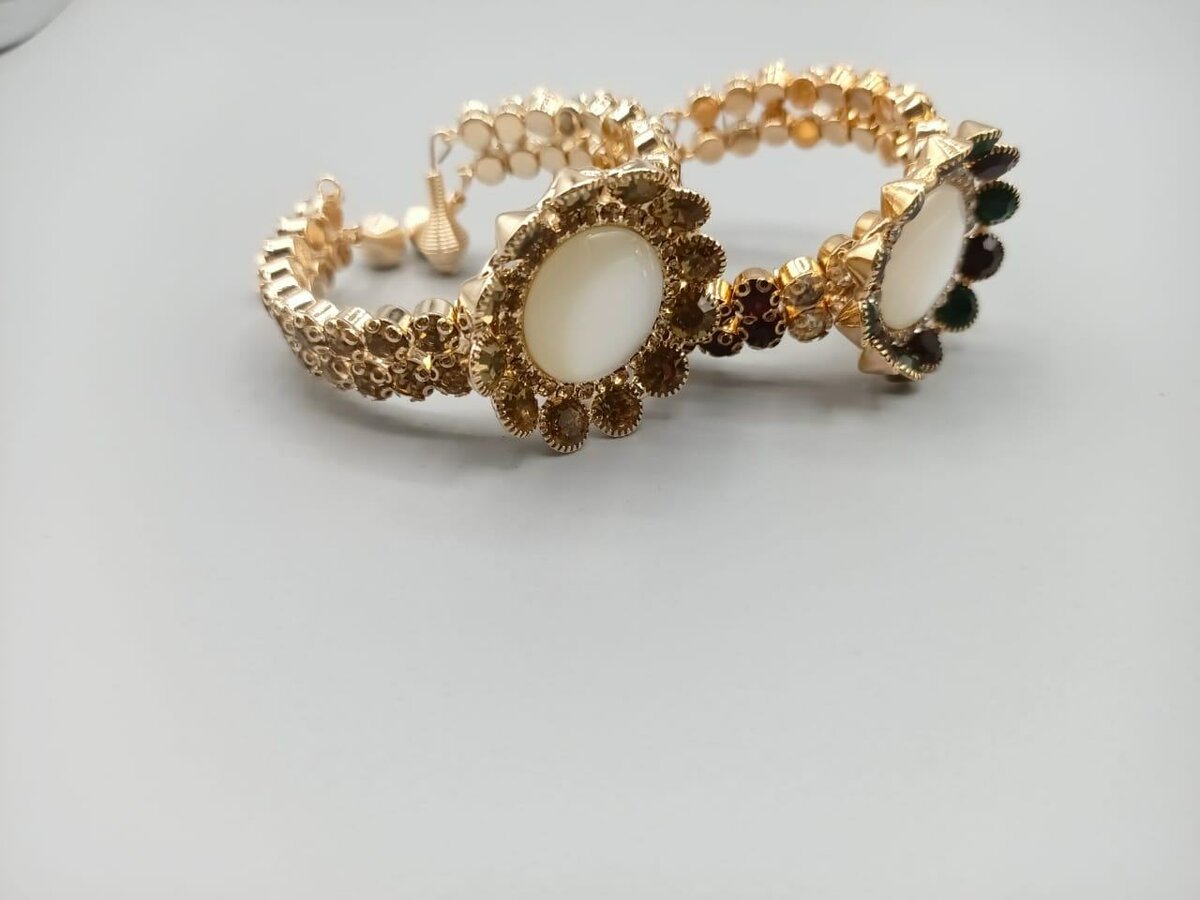 Trendy Elegant crystal stone 3 layer Adustable bracelete for