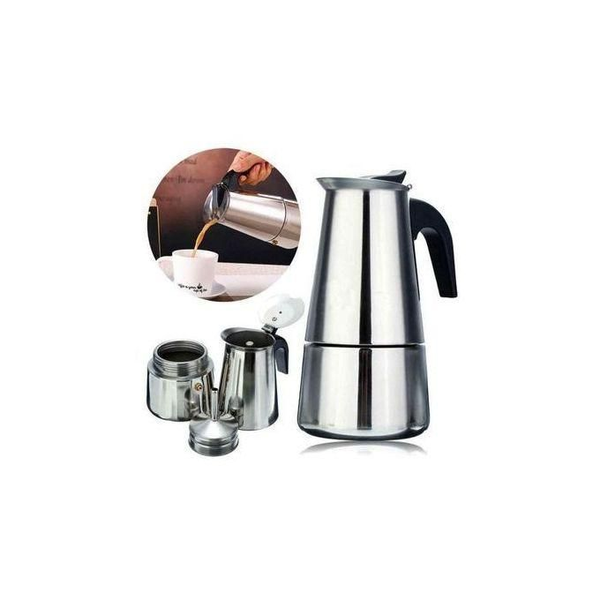 Cafeti&egrave;re Italienne 4 Tasses En Acier Inoxydable