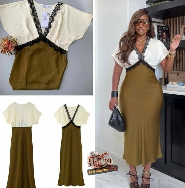 Robe élégante bicolore