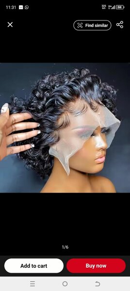 Pixie hair full lace human hair