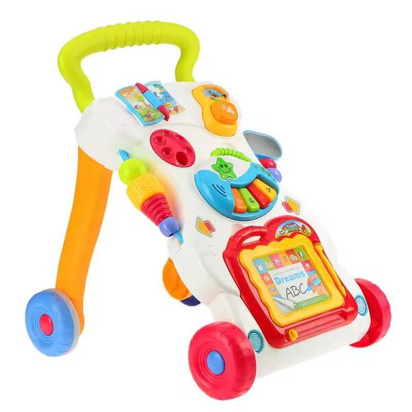 Trotteur musical pour bébé, chariot pour enfants, vitesse ré