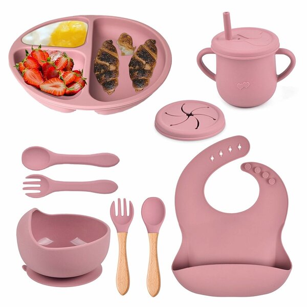Silicone baby feeding set