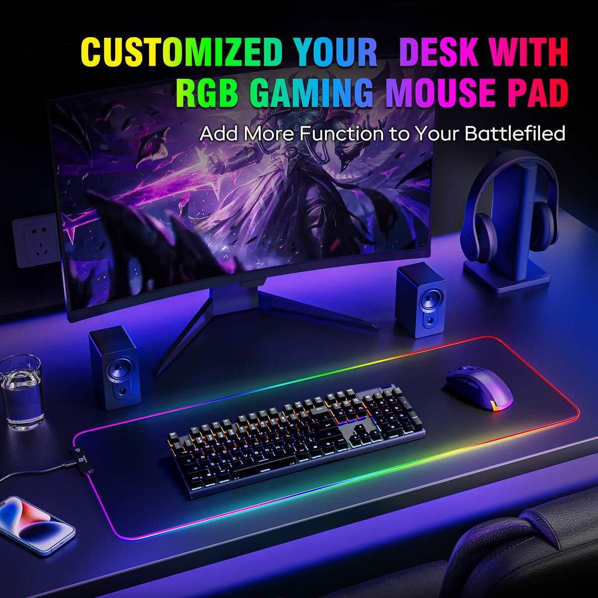 Tapis de souris RGB XXL