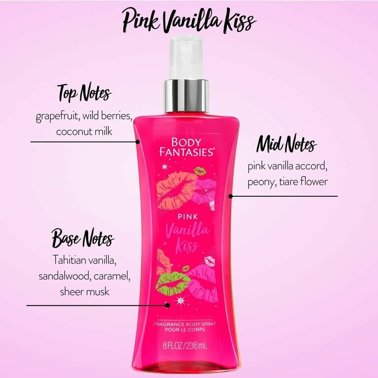 Body fantasies fragrance mist pink vanilla kiss 236ml
