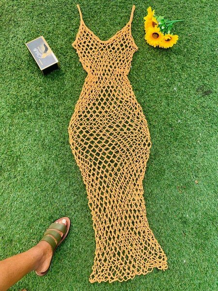 Robe maillée crochet bohème