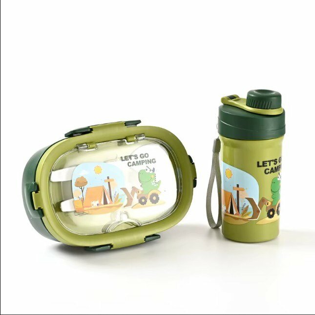 boîte à lunch avec gourdes