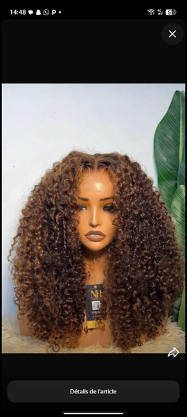 Perruque Bouclée Naturelle