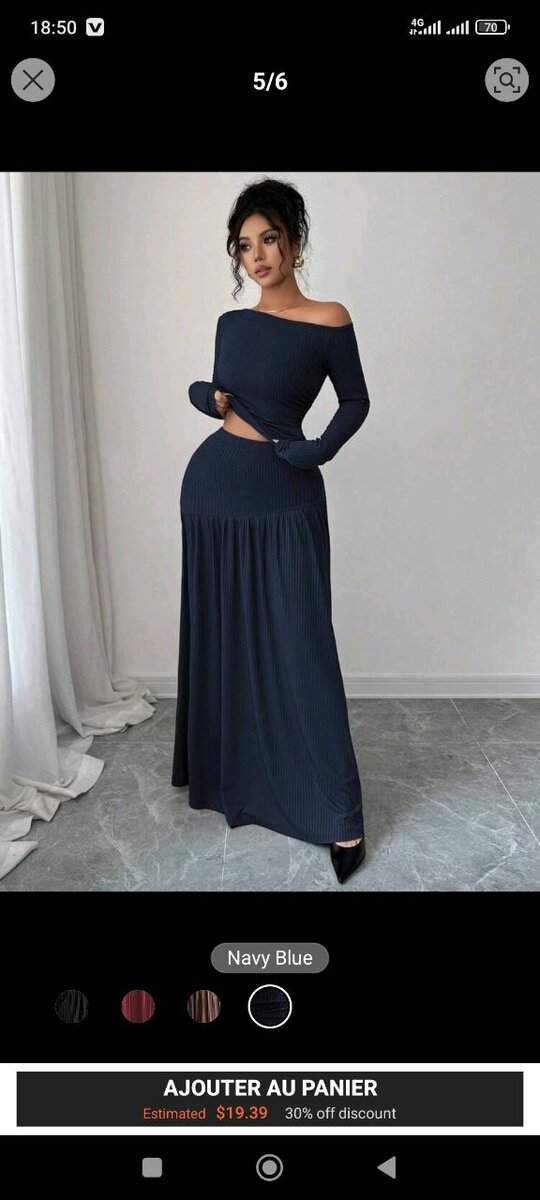 Robe Longue Épaules Dénudées