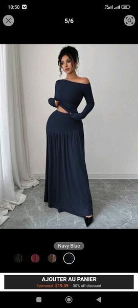 Robe Longue Épaules Dénudées