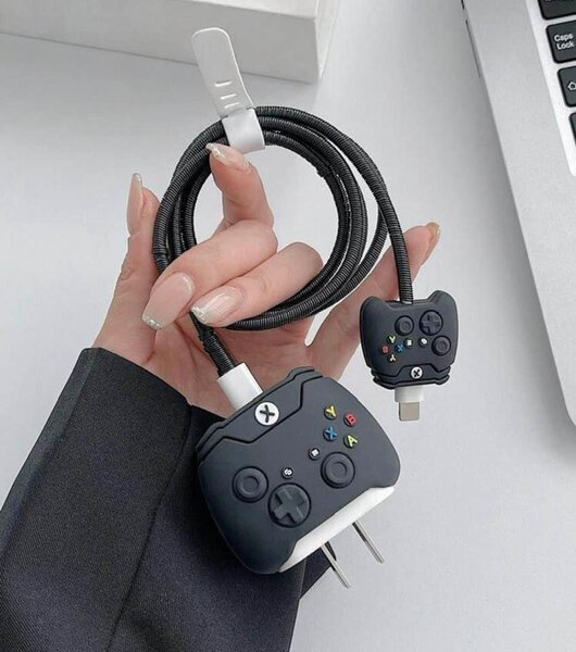 Game pad two pin IPhone charger protector