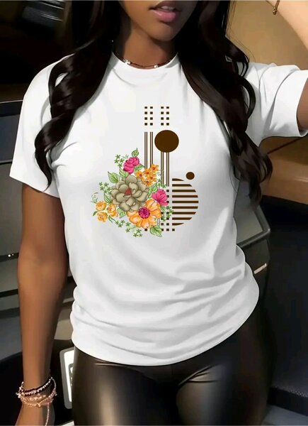 T-shirt femme imprimé floral