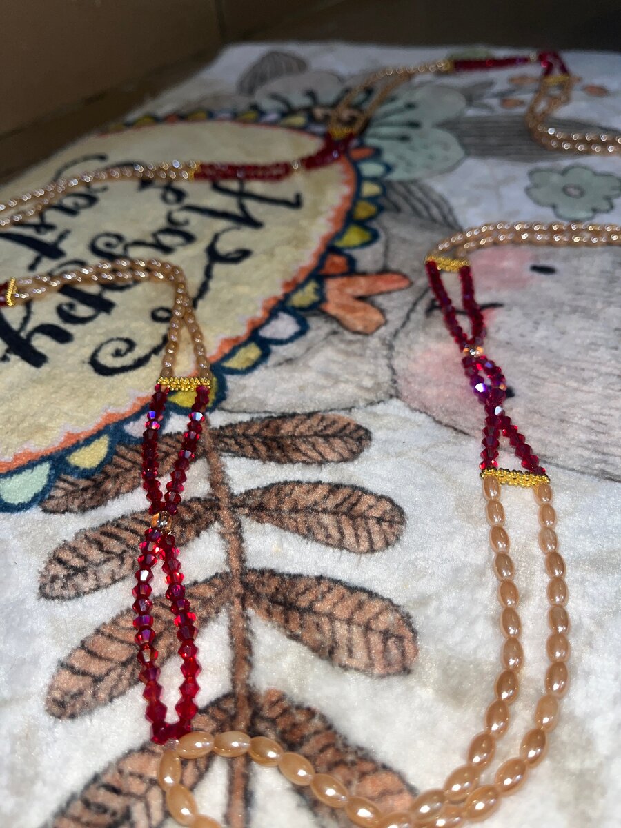 Collier perles colorées