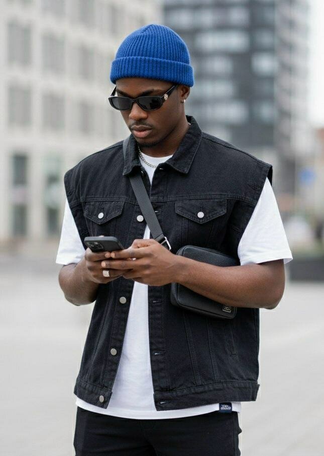 Veste en denim tendance homme