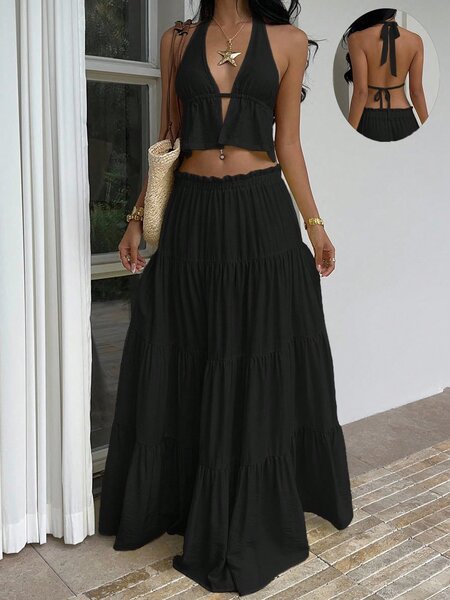 Robe d'été élégante noire