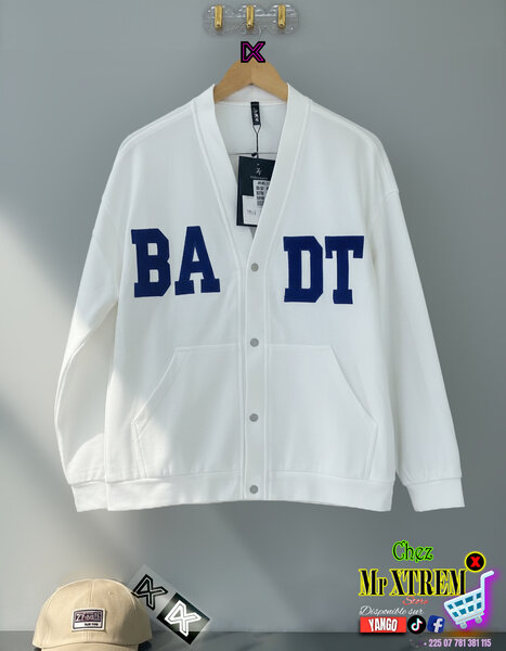 Cardigan varsity style mixte