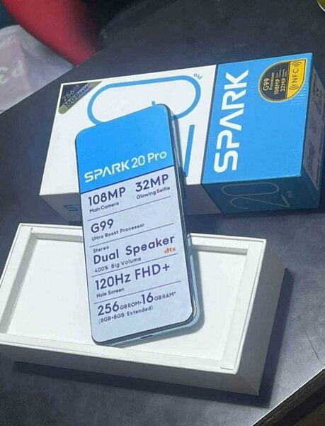 Tecno Spark 20 Pro 256 Go - 8 Go RAM - Bleu