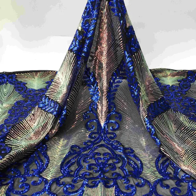 Dubai tulle sequin fabric