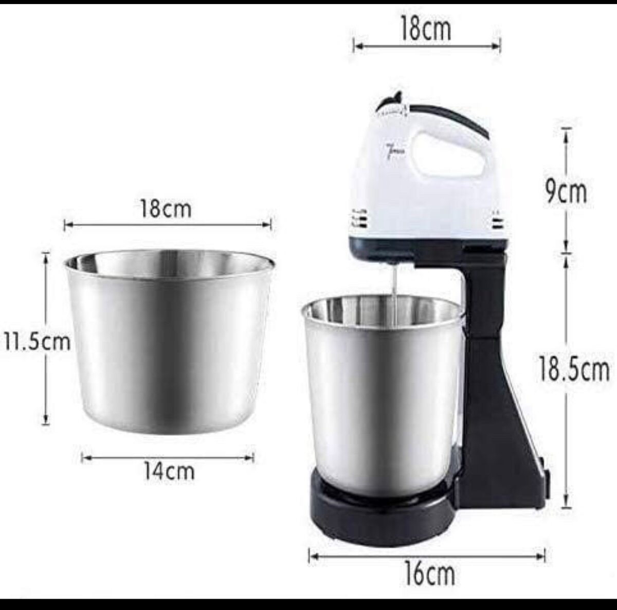 Batteur sur socle 2 en 1