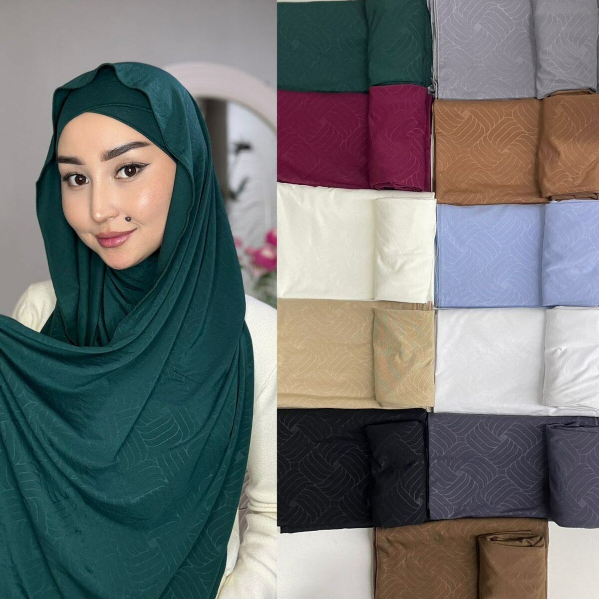 Шарф капюшон с принтом