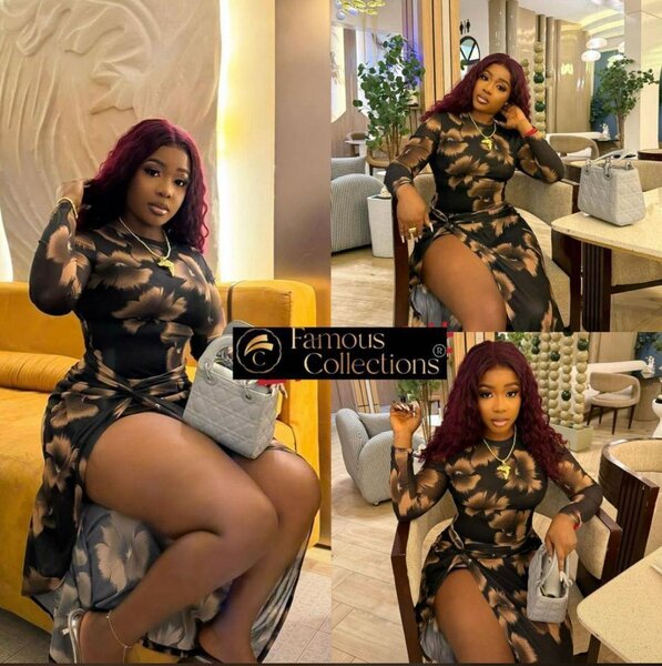 Robe moulante a fente