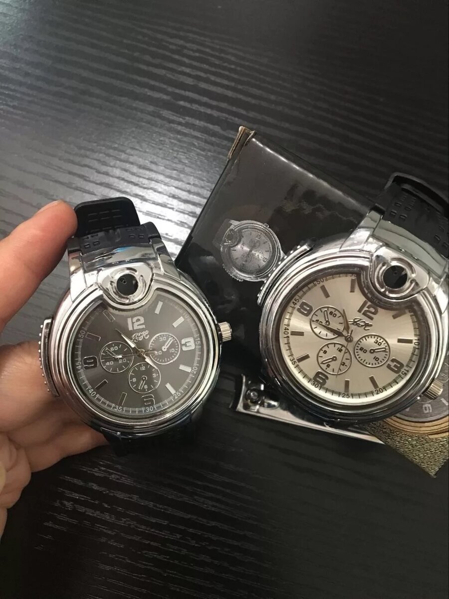 Refillable lighter watch